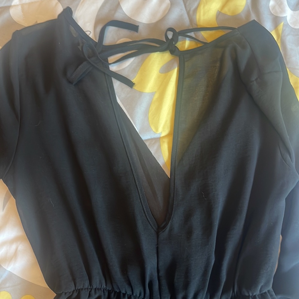 Final Touch Sheer Black romper - Picture 7 of 7